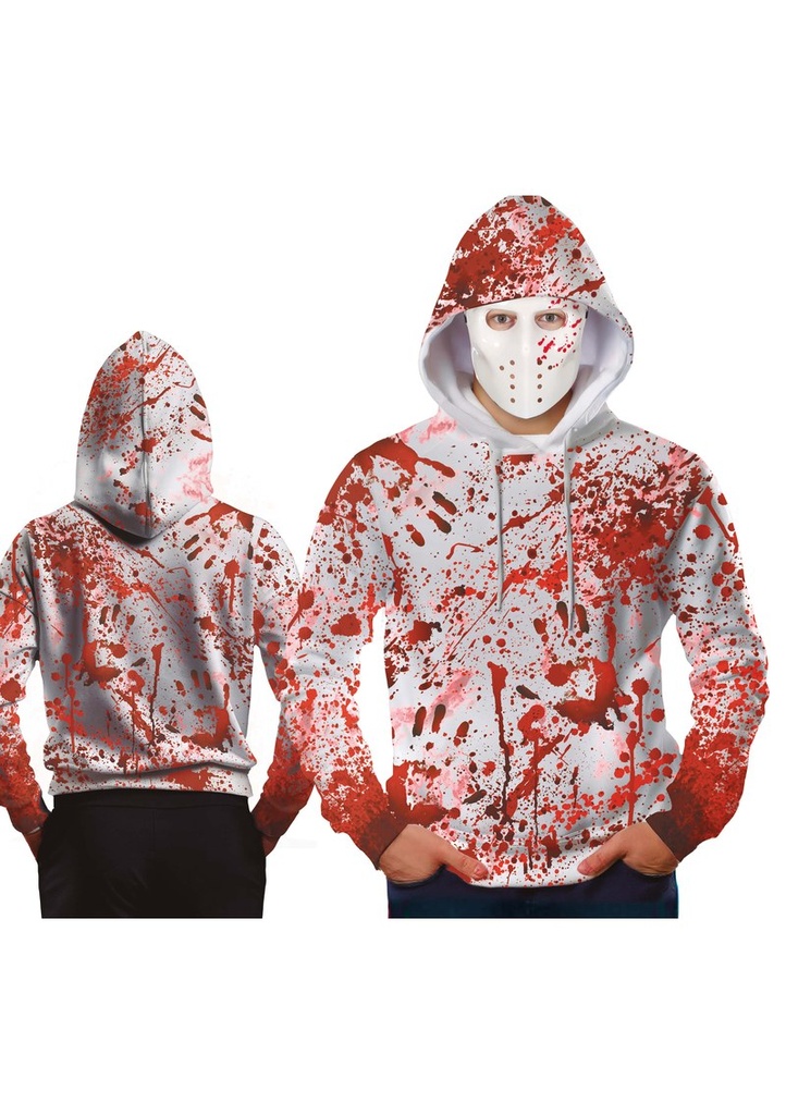 Halloween Bloody Hoodie With Mask - Adult Size Large (52-54)