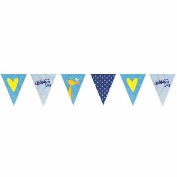 [9901957] Baby Christening Day Blue Bunting 396cm