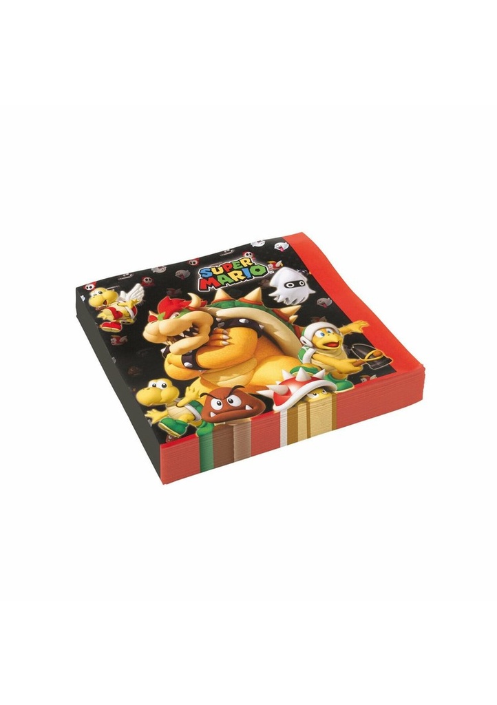 [9901538] Super Mario Lunch Napkins 33cm - 20pk