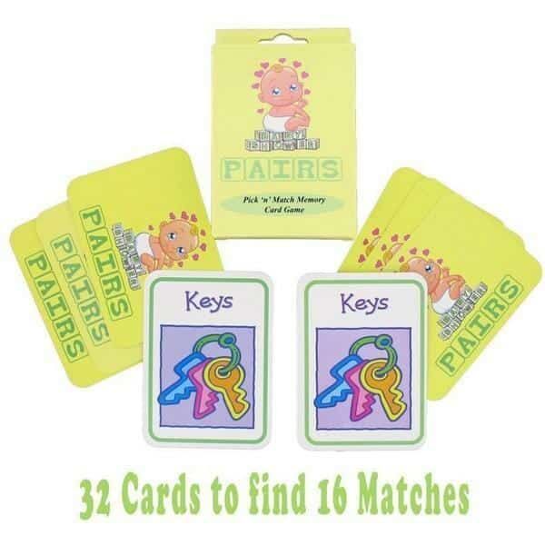 Baby Shower Pairs Pick 'n' Match Memory Card Game