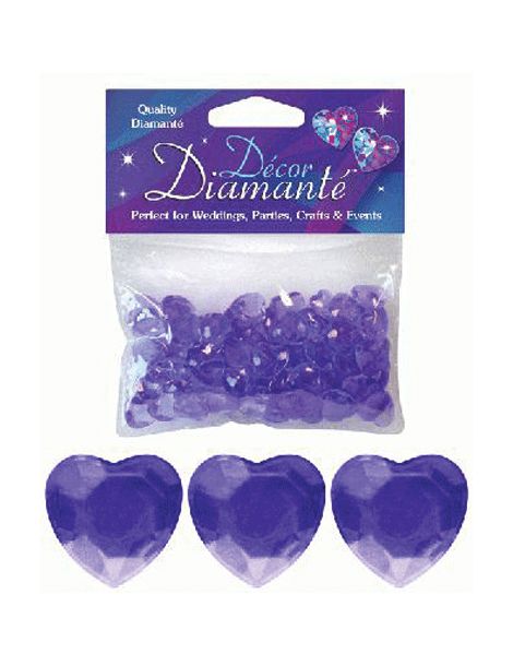 Diamante Hearts Lavander 12mm - 28g