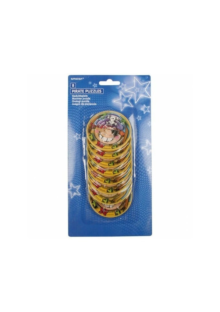 [INT397911] Pirate Favour Maze Puzzles 7cm - 8pk