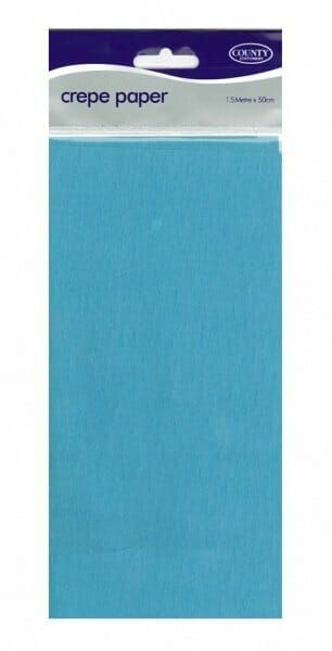 Crepe Paper Turquoise - 150cm x 50cm