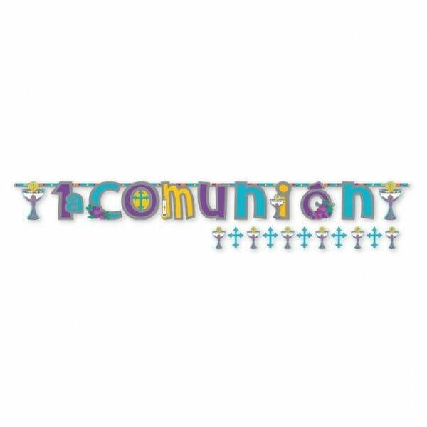 [120152] 1a Comunion Jumbo Letter Banner (First Communion) - 2pk