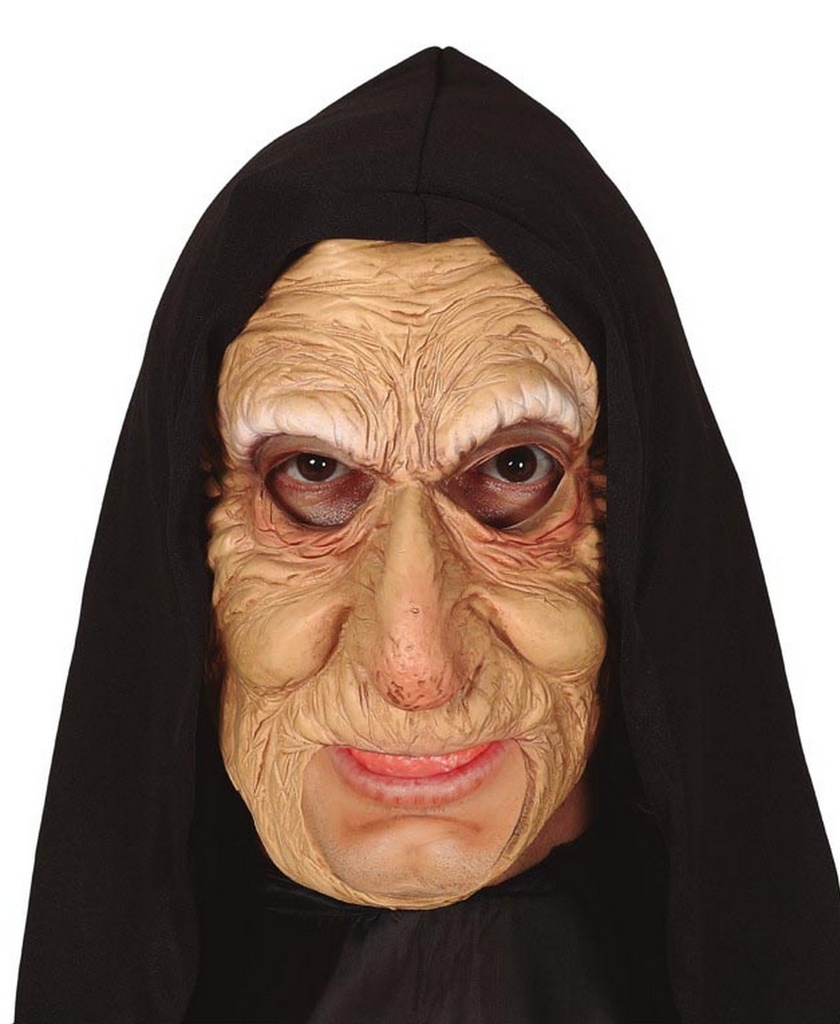 Old Lady Mask With Hood - Adult One Size