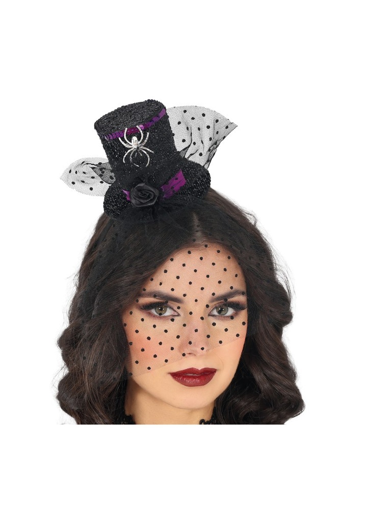 Halloween Mini Hat With Black Veil