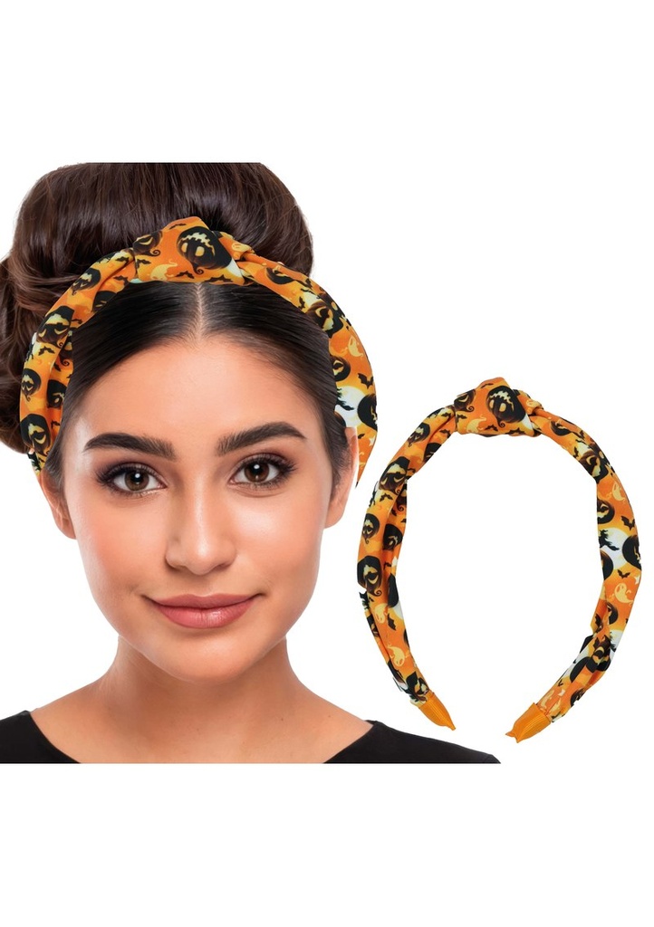 Halloween Orange Pumpkin Fabric Headband