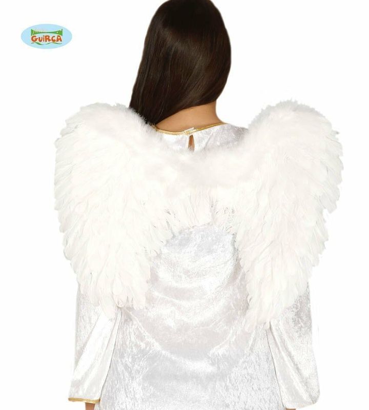 [16885] Angel White Feathered Wings - 50cm