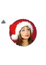 Santa Hat with Luxury Fur and White Fur Trim