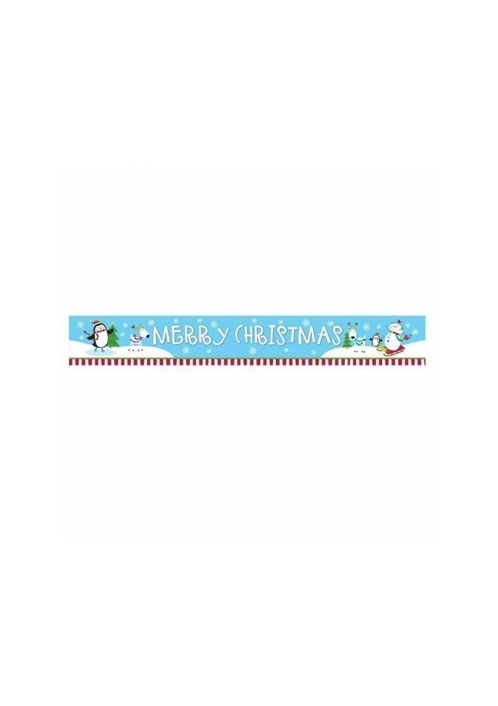 Joyful Snowman Foil Banner - 4.5m