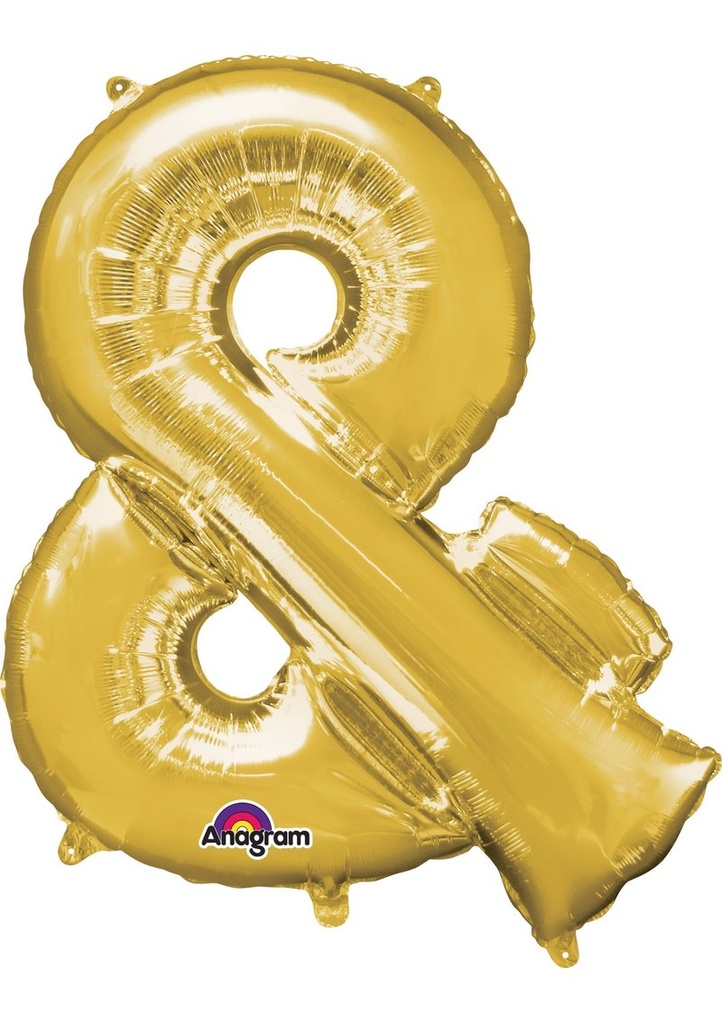 [3306901] Gold Letter " & " Foil Balloon 16''