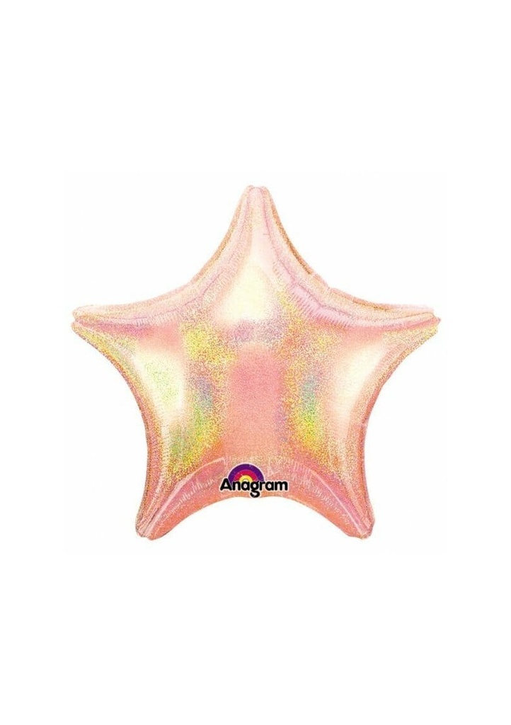 Pastel Pink Dazzler Star Foil Balloon 19"