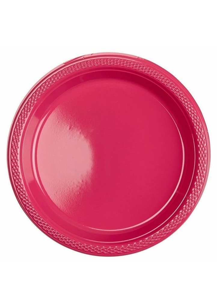 Magenta - 20 x Plastic Plates 17.8 cm