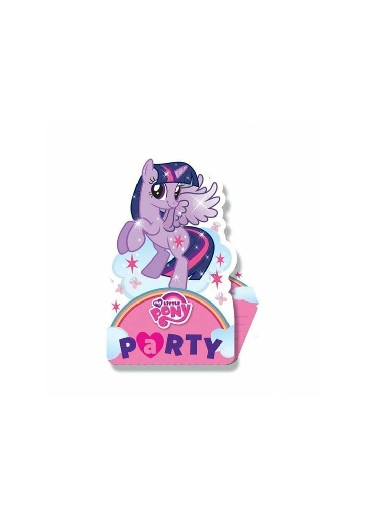 My Little Pony Invitations with Envelopes 9cm x 15cm - 8pk