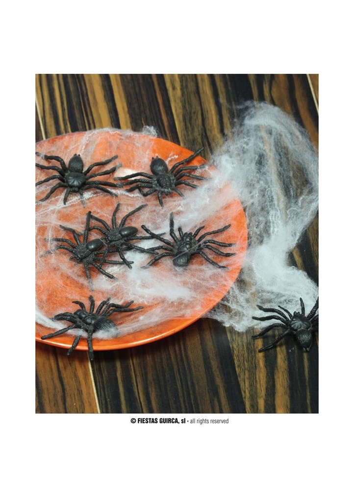 Spiders Black Plastic - 8pk