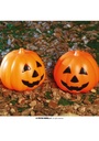 Halloween Orange light Up Pumpkin Decoration - 15cm