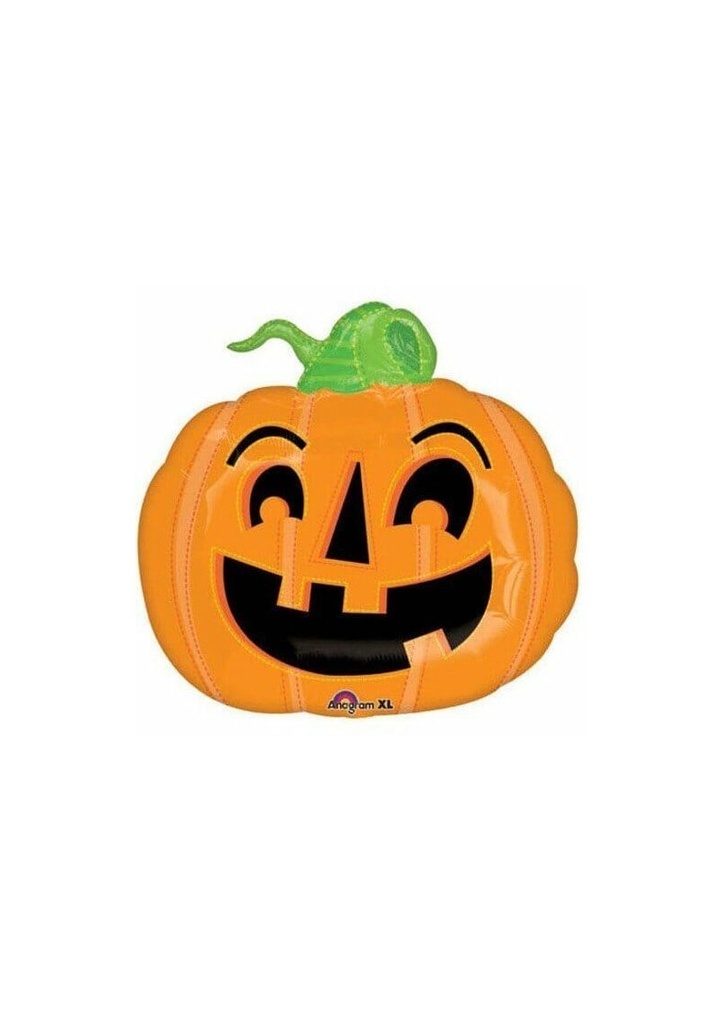 Halloween Pumpkin SuperShape Foil Balloon - 22" x 23" (56cm x 58cm)