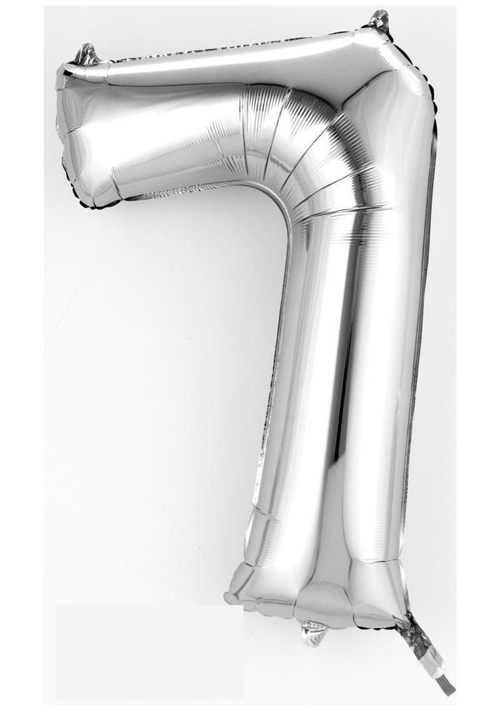 Silver Number " 7 " Foil Balloon 16''