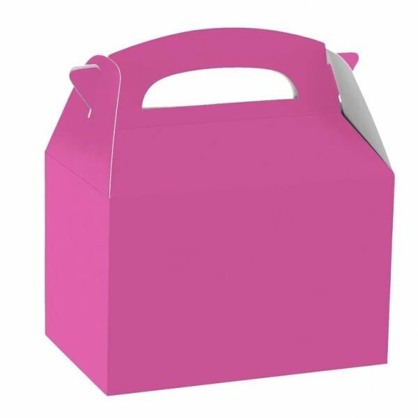Bright Pink Party Boxes - 20cm x 15cm x 9.5cm