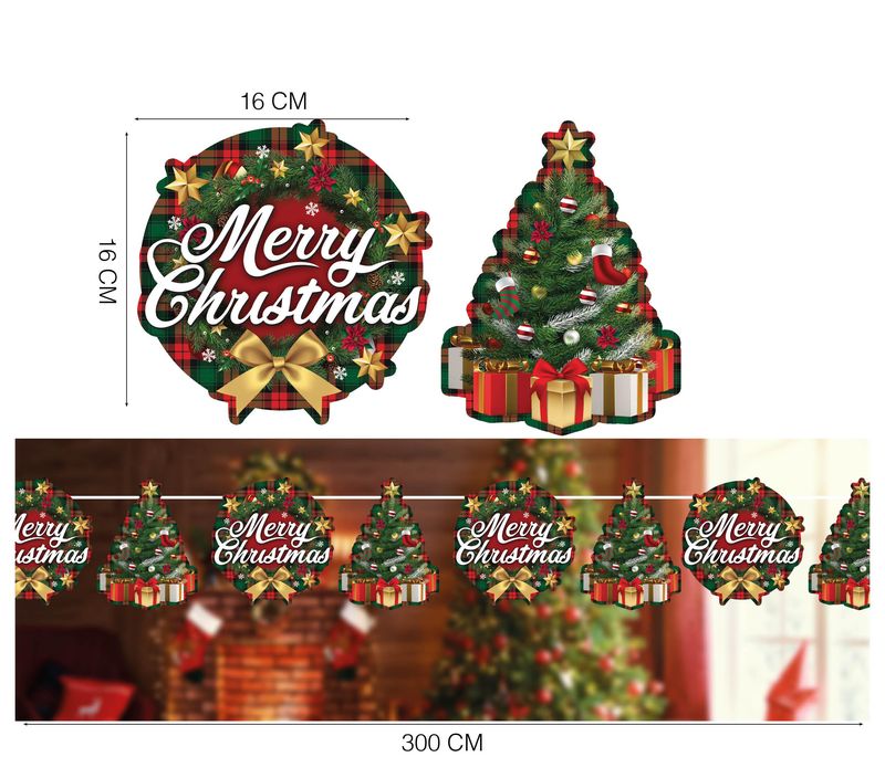 Christmas Merry Christmas Garland Banner 300cm (16x16cm)