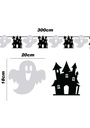 Halloween Ghosts & Castles Garland Banner 300cm (20x18cm)