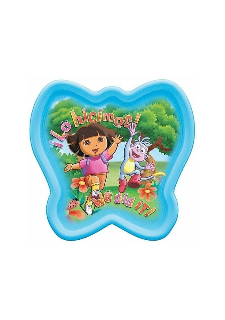 Dora The Explorer Blue Plastic Toddler Plate - 20cm x 20cm
