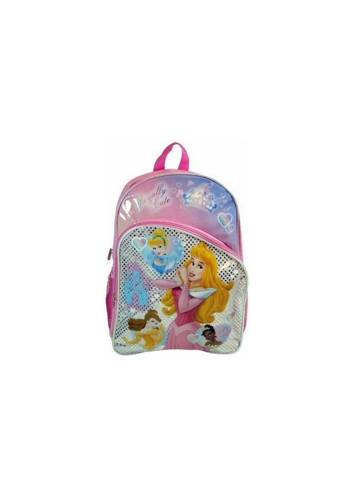 [312915] Princess Assorted Pink "Royally Cute" School Backpack - 39x29cm
