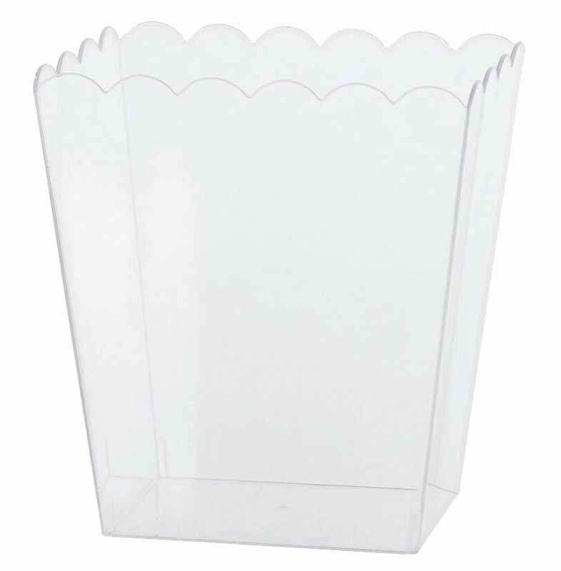 [7AM437896-86] Clear Plastic Scalloped Container 15.2cm
