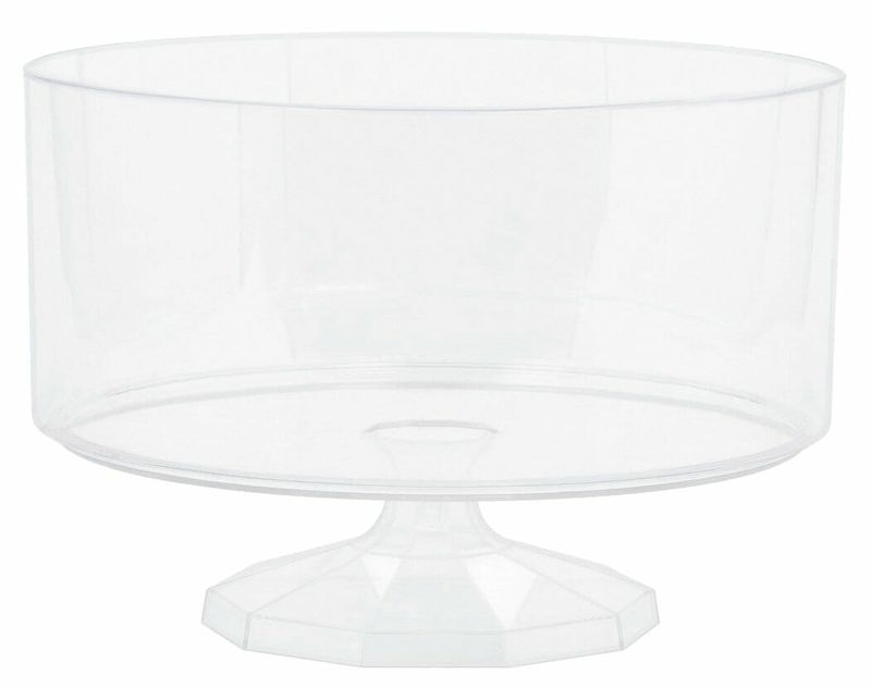 [7AM437842-86] Clear Plastic Trifle Container 19cm x 13cm