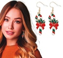 Christmas Metal Earrings Christmas Candy Cane