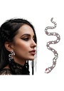 Halloween Snake Earings Silver 6cm