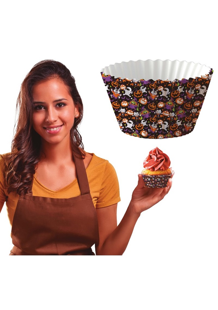 Halloween Paper Cupcake Cases Monsters 50pcs