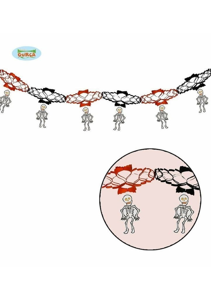 [19653] Halloween Dancing Skull Garland 15 x 200cm