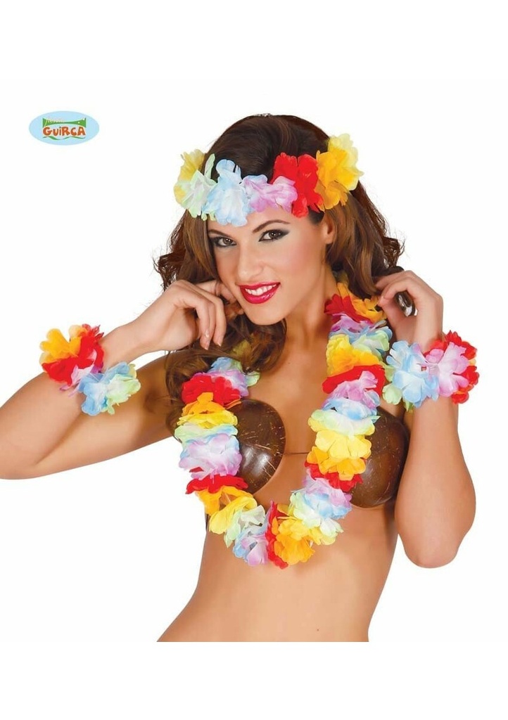 Multicolour Hawaiian Set
