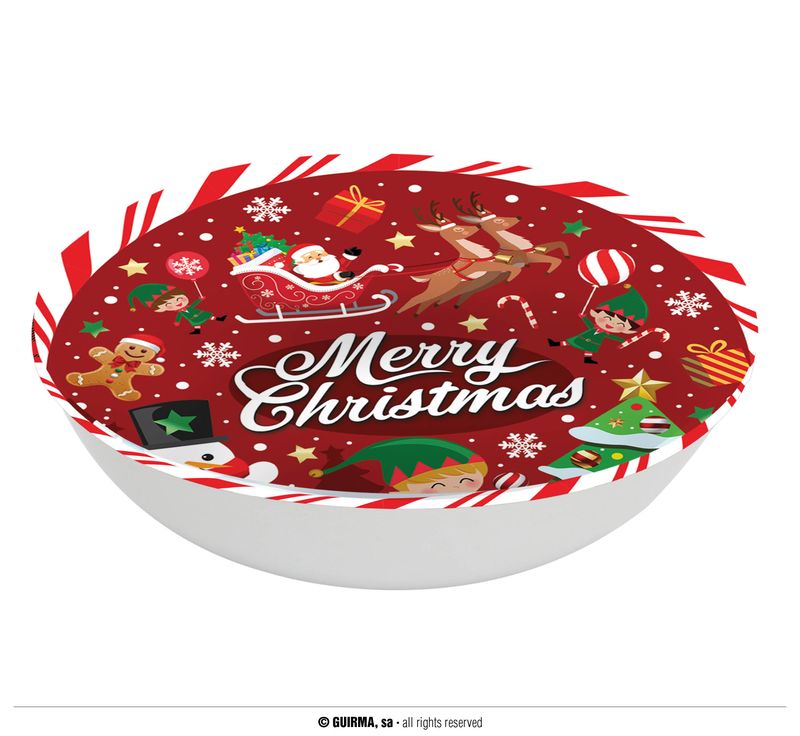 Christmas Plastic Bowl Merry Christmas 32cm