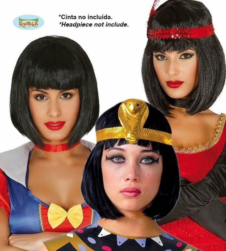 [4666] Black Bob Wig - Adult One Size