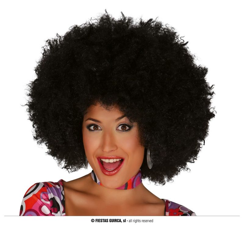 [4006] Black Afro Wig Extra Large - Adult One Size