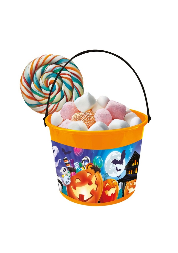 Halloween Pumpkins & Ghosts Bucket 18x16cm