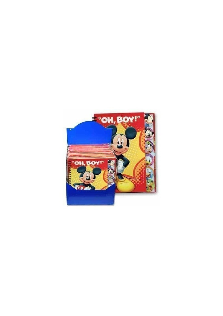 Mickey Mouse Oh, Boy! Assorted Colours Spiral Notebook - 23cm x 18cm
