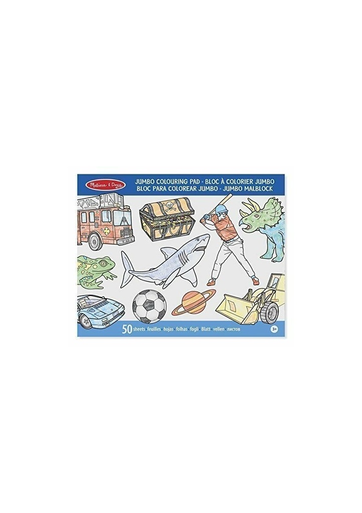 Melissa & Doug Jumbo Blue Colouring Pad 11" x 14" - 50 Pages