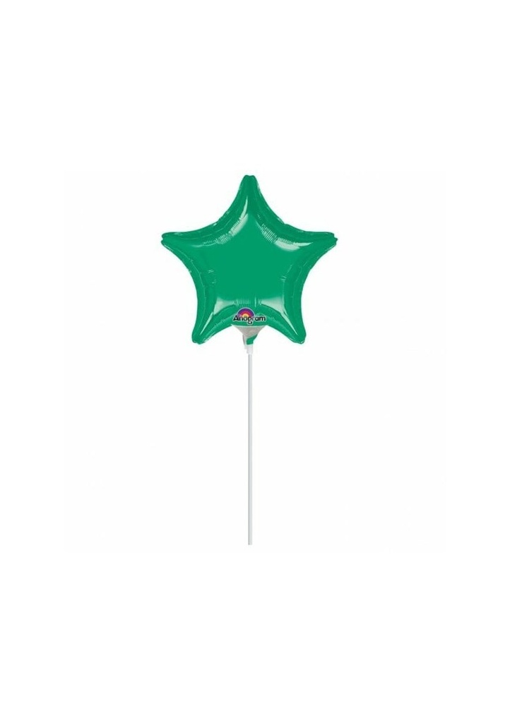 [1670099] Metallic Green Star Foil Balloons 9" (23cm)