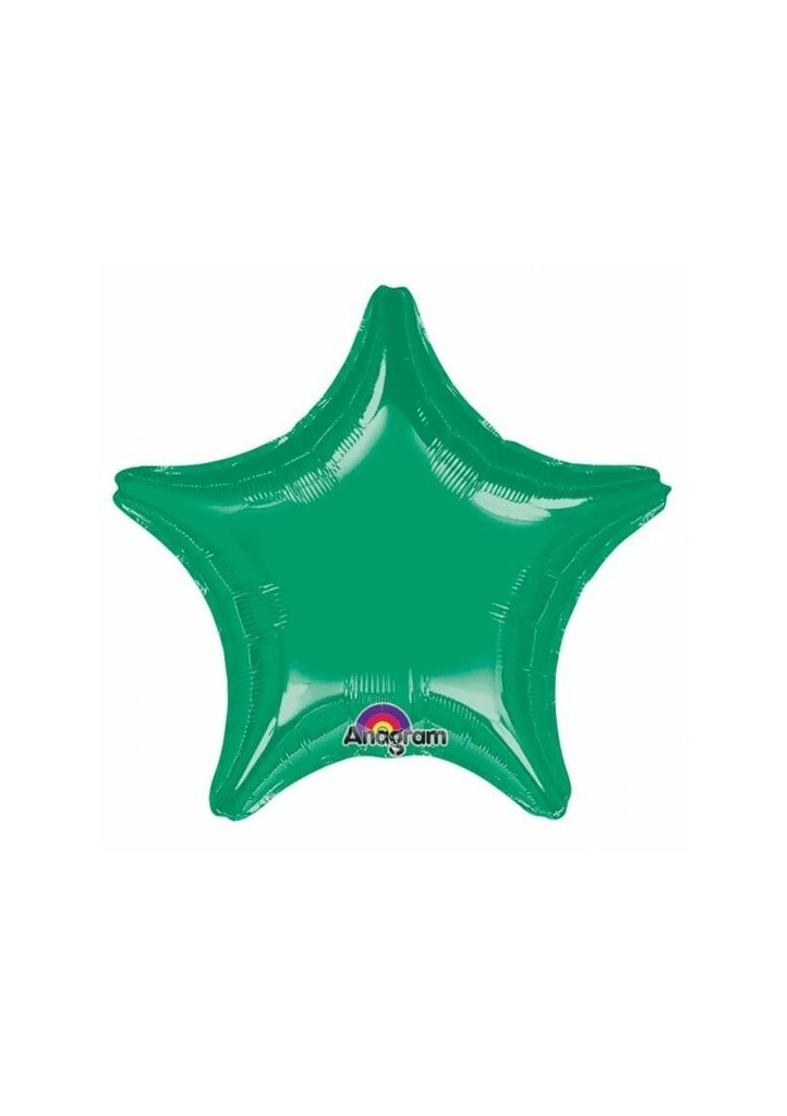 [1670199] Metallic Green Jumbo Star Foil Balloon 32" (81cm)