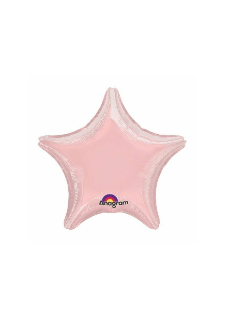 [1647199] Metallic Pearl Pastel Pink Jumbo Star Foil Balloon 32" (81cm)
