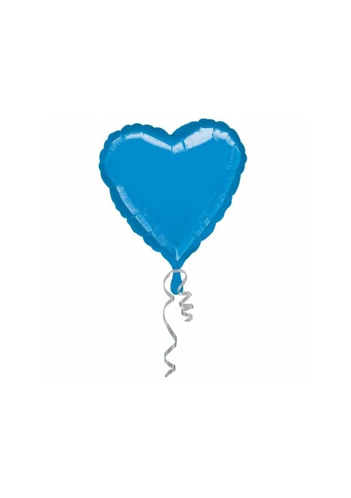 Metallic Blue Jumbo Heart Foil Balloon 32" (81cm)
