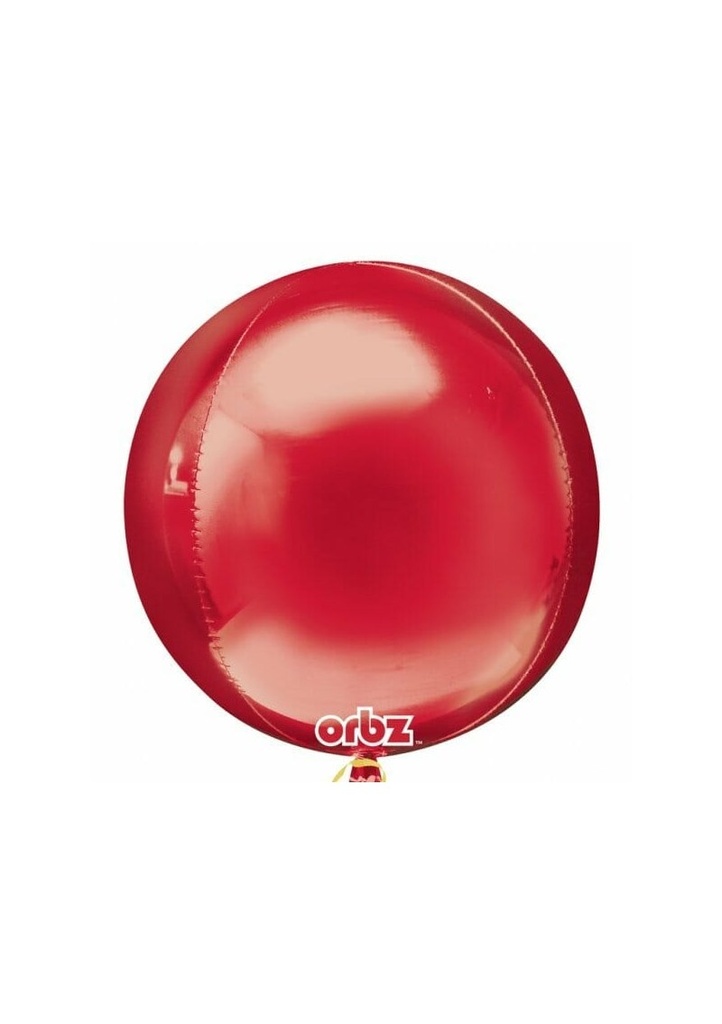Red Orbz Foil Balloons 15" x 16" (38cm x 40cm)