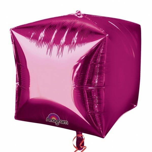 [2838999] Bright Pink Cubez Foil Balloons 15" (38cm)