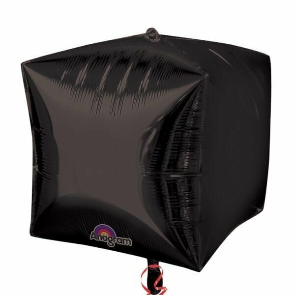 [2839199] Black Cubez Foil Balloons 15" (38cm)