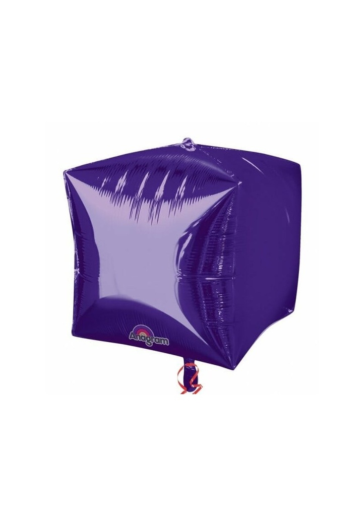 [2839099] Purple Cubez Foil Balloons 15" (38cm)