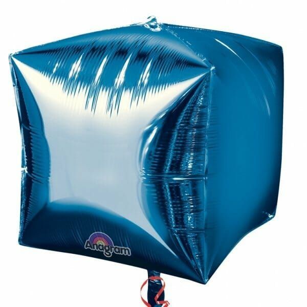 [2833899] Blue Cubez Foil Balloons 15" (38cm)
