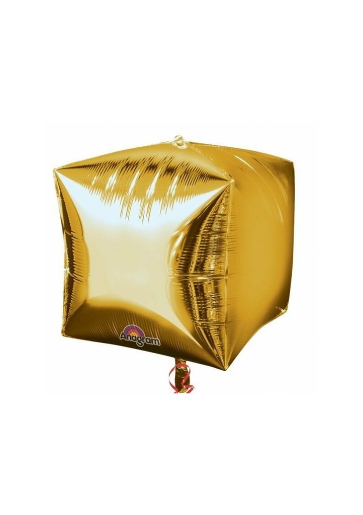 [2833699] Gold Cubez Foil Balloons 15" (38cm)